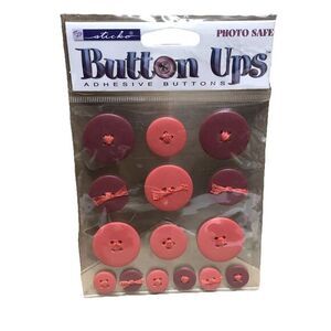 Stickopotamus-RED‎ ADHESIVE BUTTONS-15PC SET-EK SUCCESS-SPBUS06